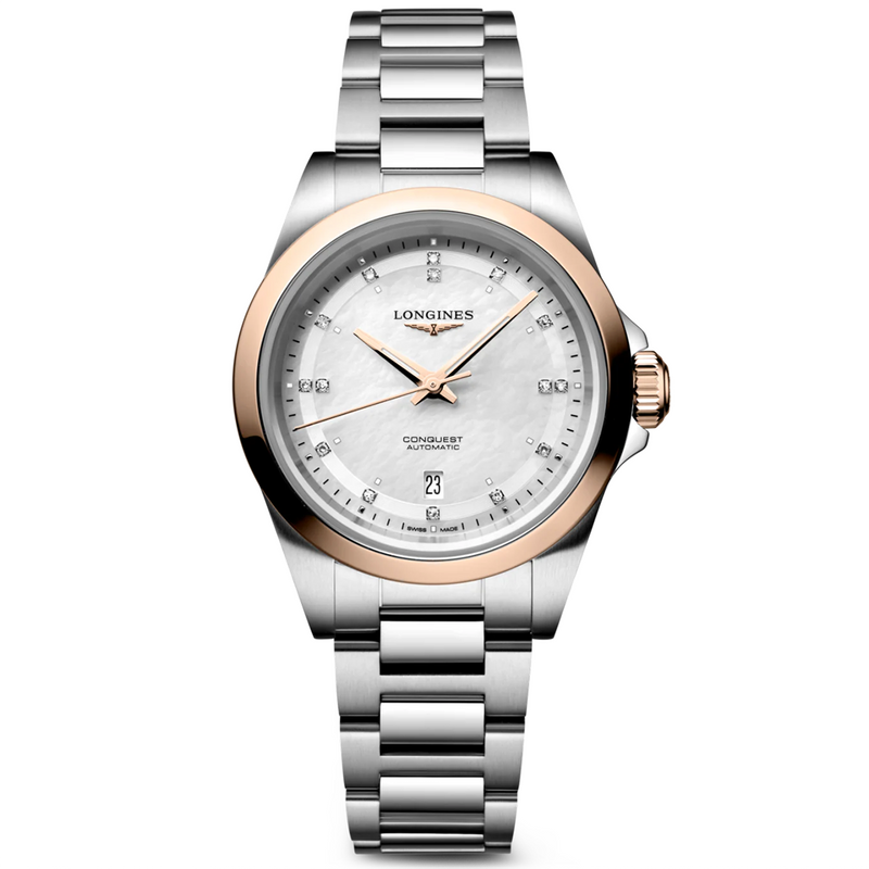 Conquest 30mm Two-Tone Diamond Set Dial Automatic Watch