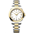 Conquest 30mm White Dial Ladies Two-Tone Bracelet Watch