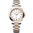 Conquest 30mm Two-Tone White Dial Ladies Bracelet Watch