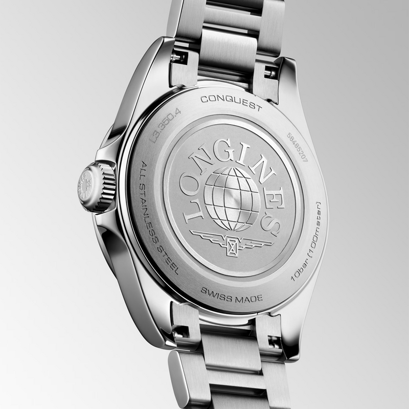 Conquest 30mm Lavender Dial Ladies Bracelet Watch
