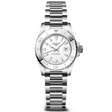 HydroConquest 30mm White Dial Steel Bracelet Ladies Watch