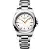 Conquest 34mm Steel White Dial Ladies Bracelet Watch