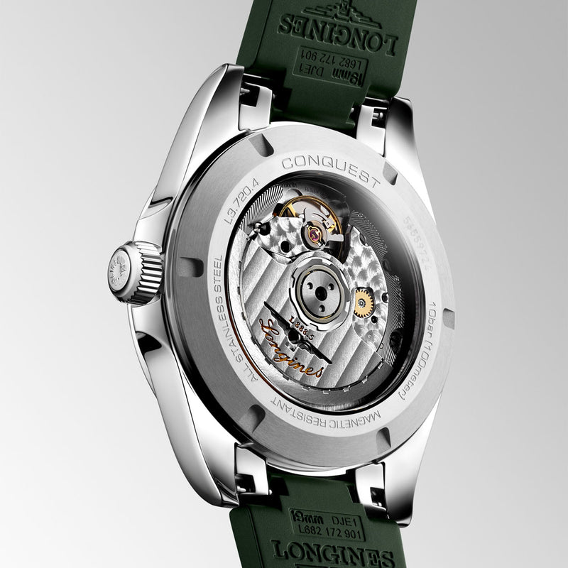 Longines Conquest 38mm Green Dial Automatic Bracelet Watch - Berry's Jewellers