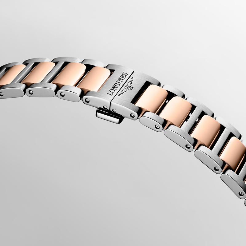 Conquest 38mm Blue Dial Steel and Rose Gold Bracelet Watch