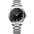 Conquest 38mm Black Dial Steel Bracelet Watch