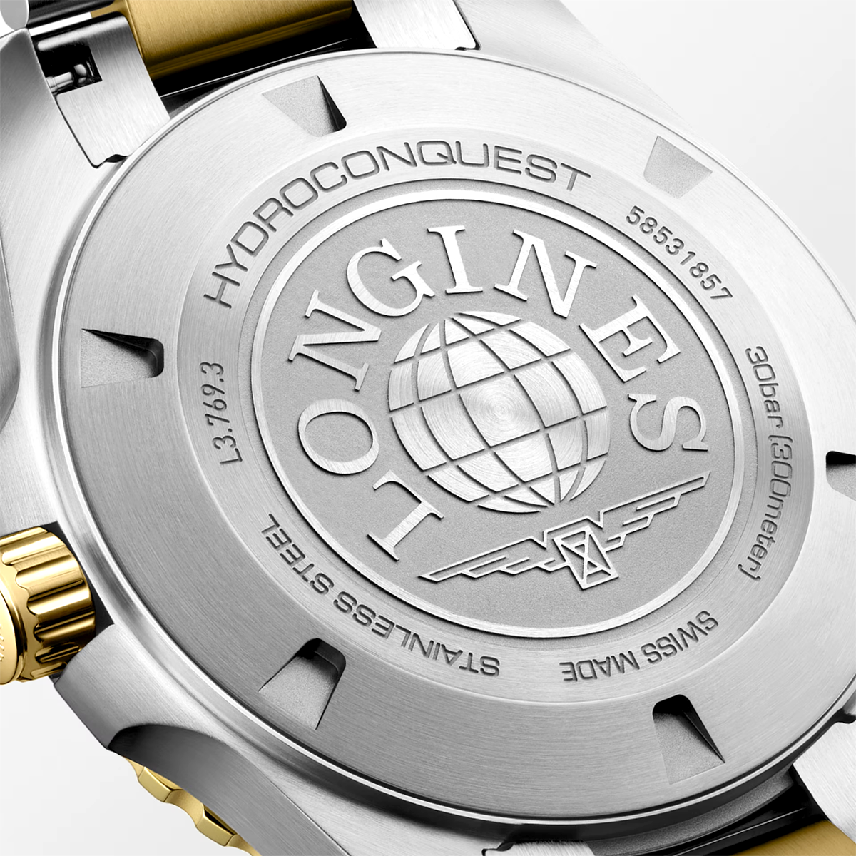 HydroConquest 42mm Black Dial Two-Tone Bracelet Mens Watch