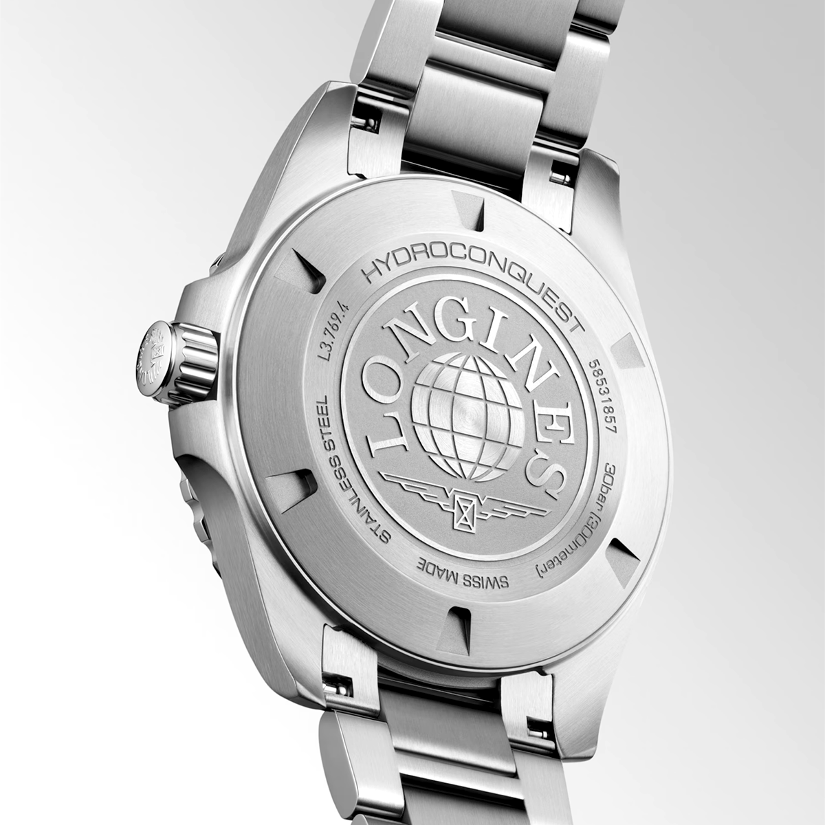 HydroConquest 42mm Green Dial Steel Bracelet Mens Watch