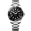 HydroConquest 42mm Black Dial Steel Bracelet Mens Watch