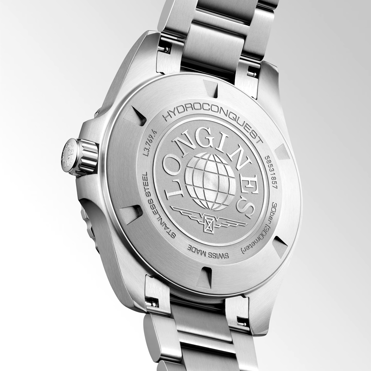 HydroConquest 42mm Blue Dial Steel Bracelet Mens Watch