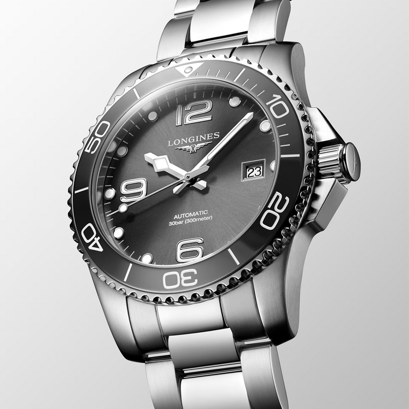 HydroConquest 41mm Grey Dial Automatic Bracelet Watch
