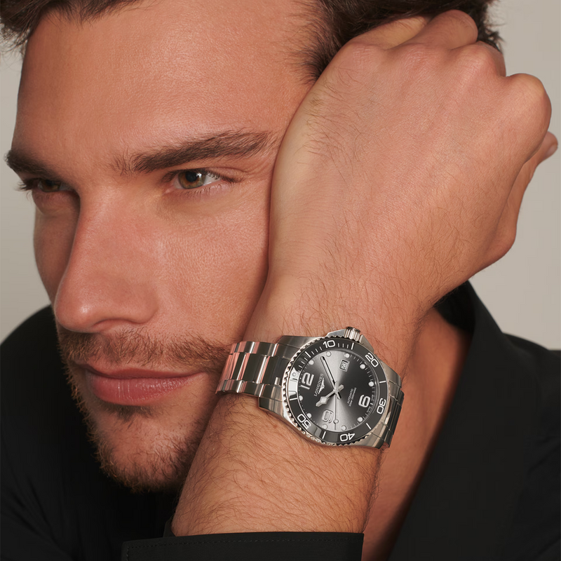 HydroConquest 41mm Grey Dial Automatic Bracelet Watch