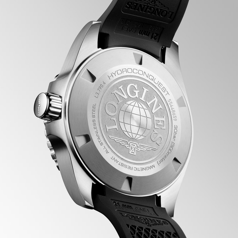 HydroConquest GMT 41mm Black Dial Automatic Strap Watch