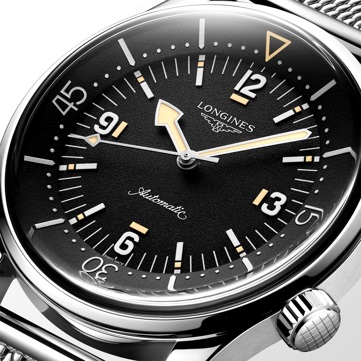 Longines Legend Diver 59 42mm Black Dial Automatic Bracelet Watch - Berry's Jewellers
