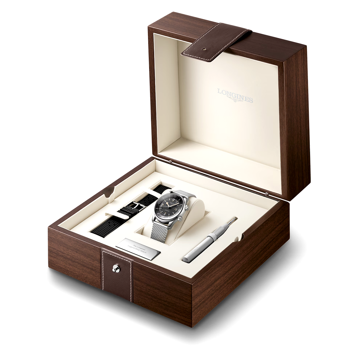 Longines Legend Diver 59 42mm Black Dial Automatic Bracelet Watch - Berry's Jewellers