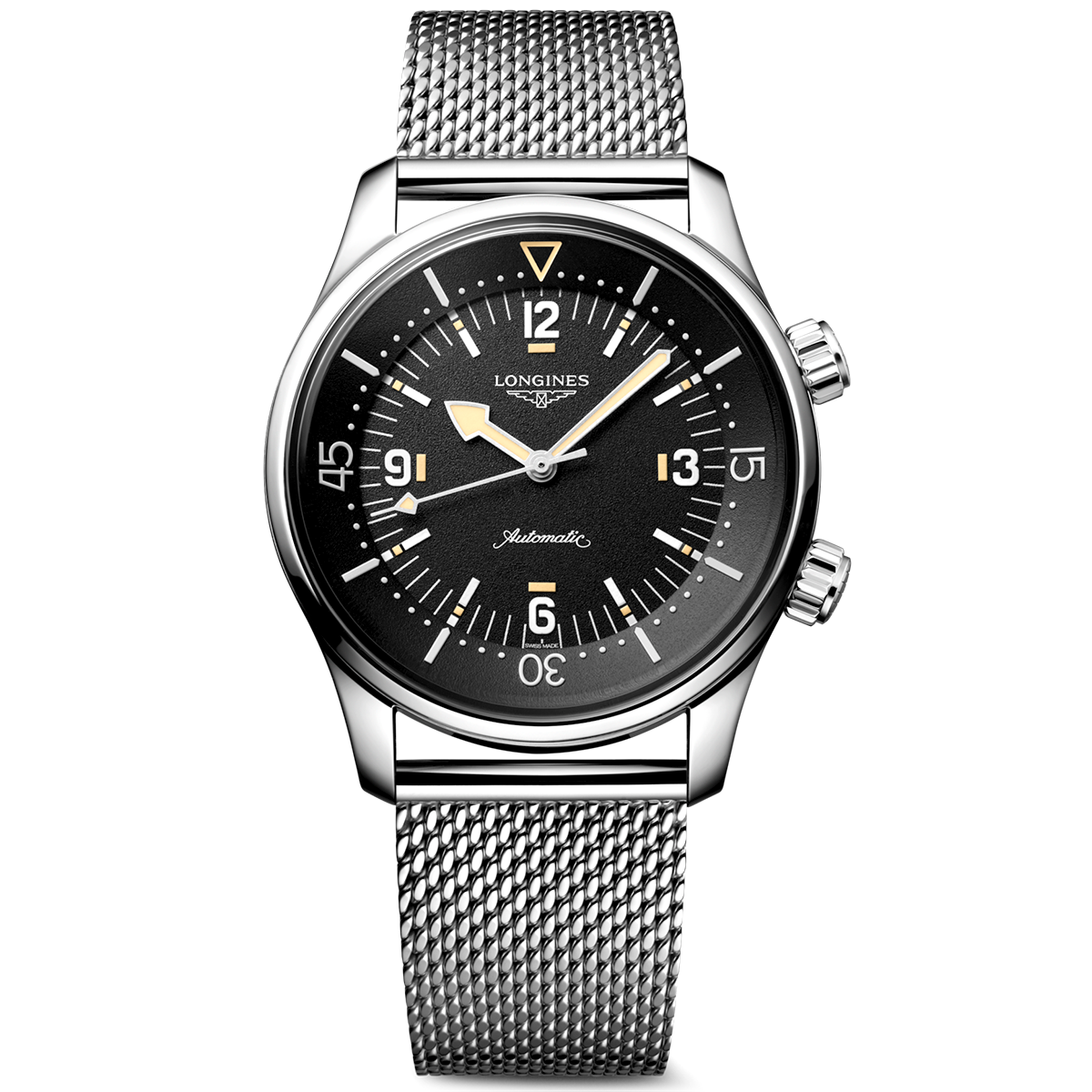 Longines Legend Diver 59 42mm Black Dial Automatic Bracelet Watch - Berry's Jewellers