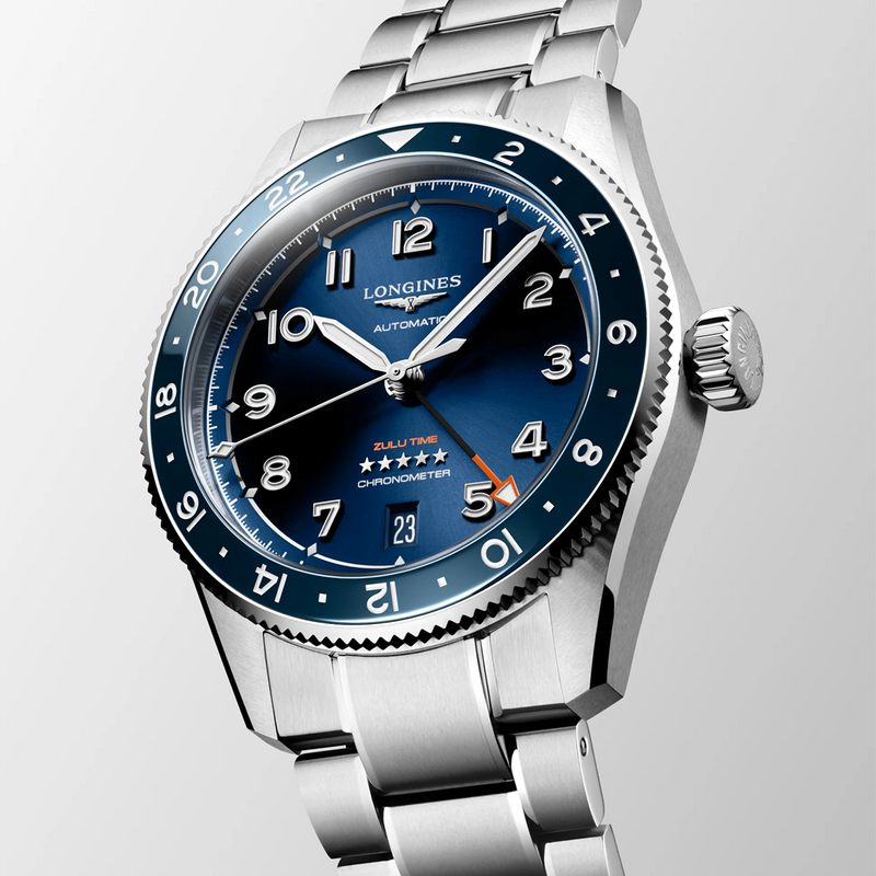 Spirit Zulu Time 39mm Blue Dial Automatic Bracelet Watch