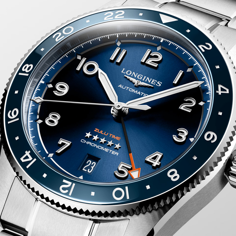 Spirit Zulu Time 39mm Blue Dial Automatic Bracelet Watch