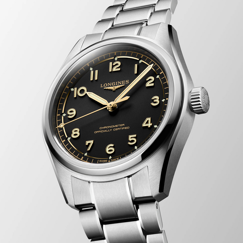 Spirit Pilot 39mm Black Dial Automatic Bracelet Watch