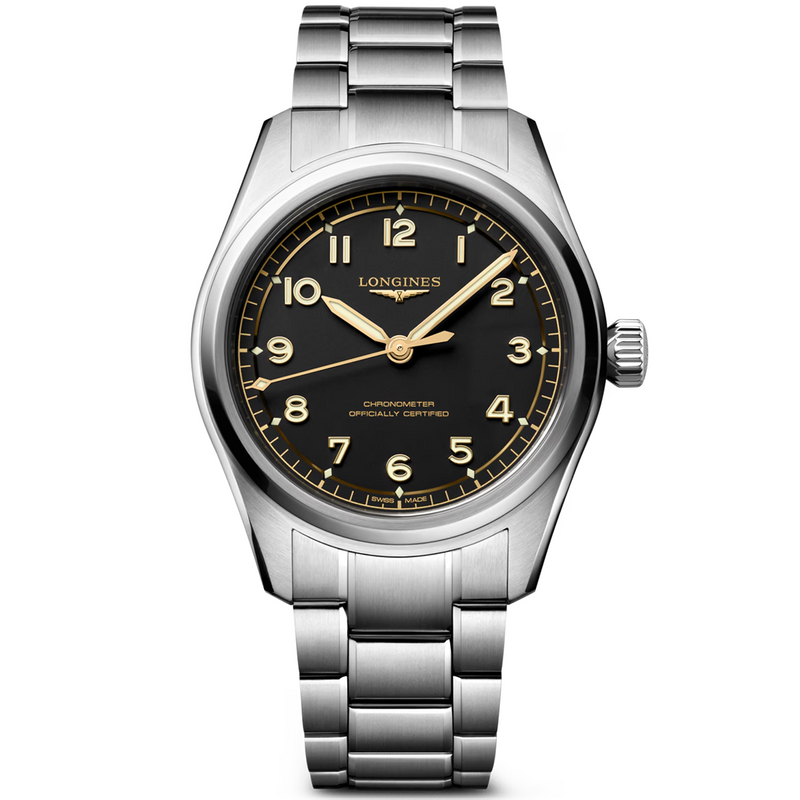Spirit Pilot 39mm Black Dial Automatic Bracelet Watch