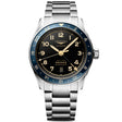 Longines Spirit Zulu Time 42mm Black Dial & Blue Bezel Automatic Bracelet Watch - Berry's Jewellers