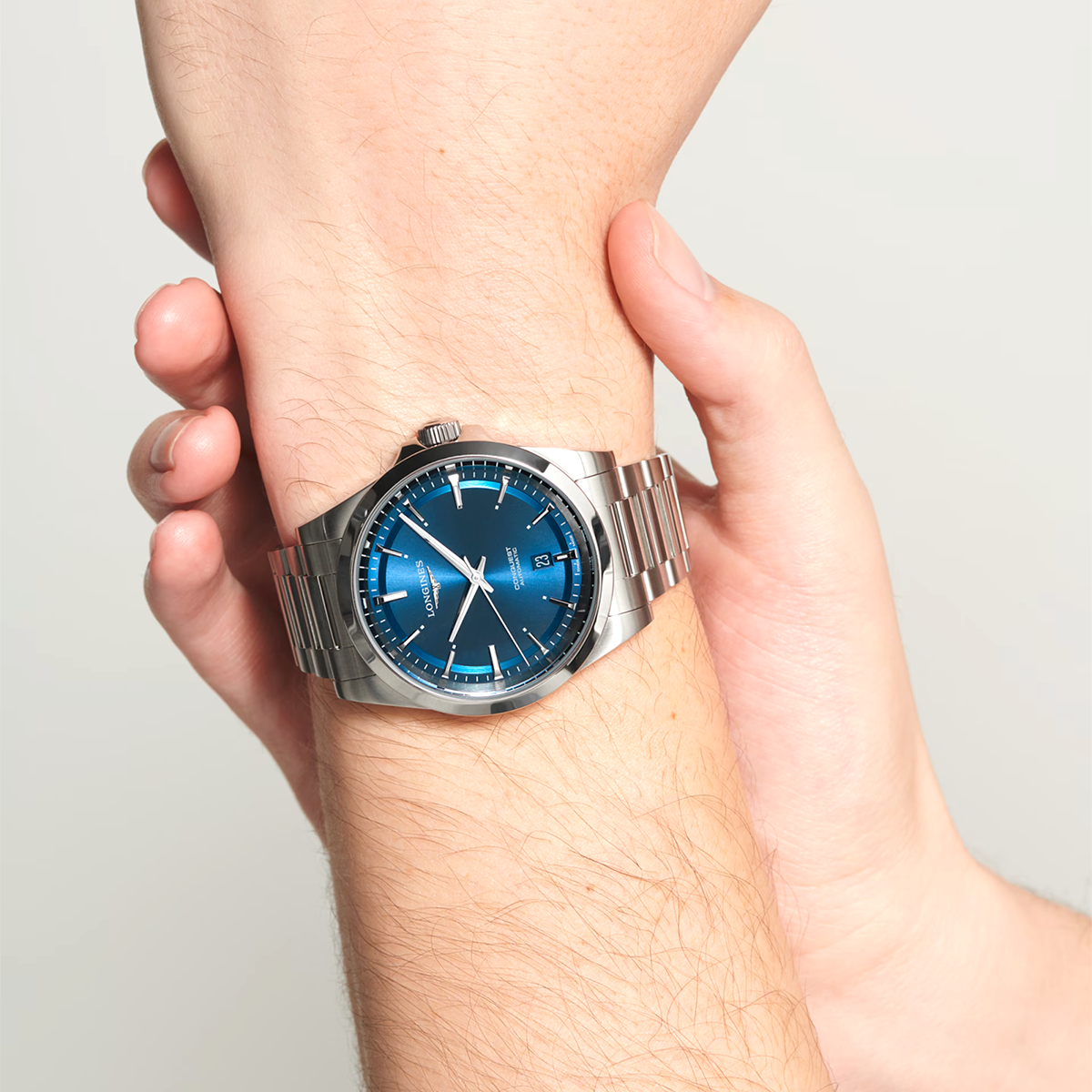 Conquest 41mm Blue Dial Automatic Bracelet Watch