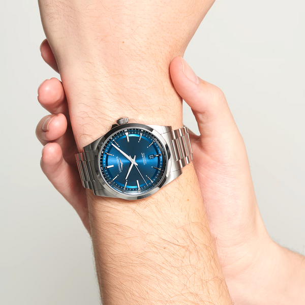 Conquest 41mm Blue Dial Automatic Bracelet Watch