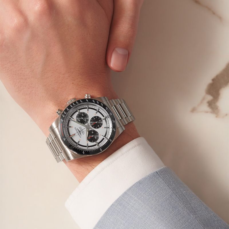 Conquest Chronograph 42mm Silver Dial Automatic Watch