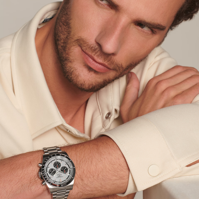 Conquest Chronograph 42mm Silver Dial Automatic Watch