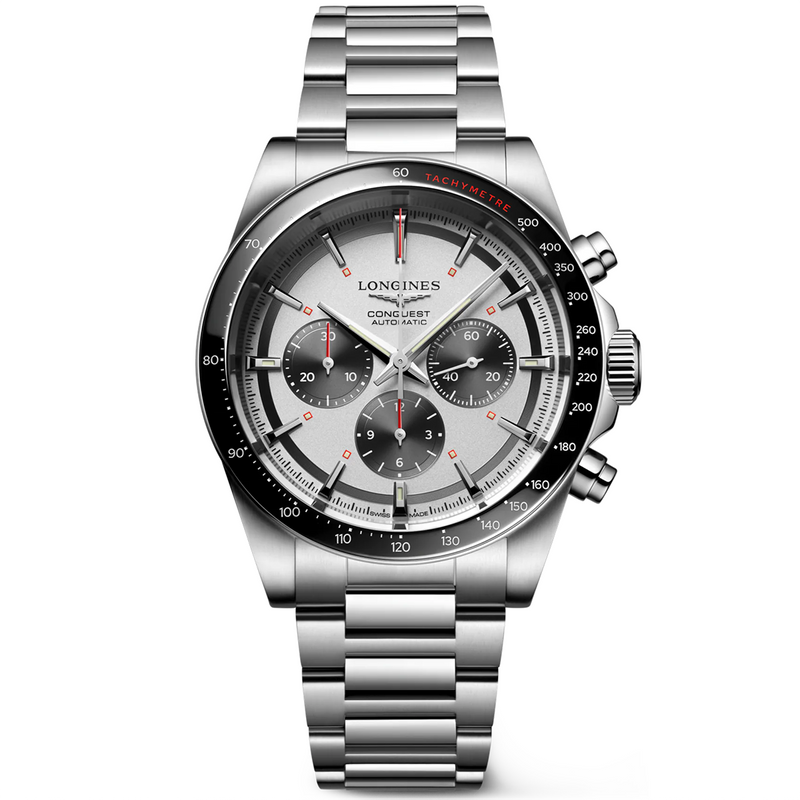 Conquest Chronograph 42mm Silver Dial Automatic Watch