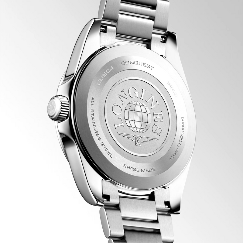 Conquest 41mm Blue Dial Steel Bracelet Watch