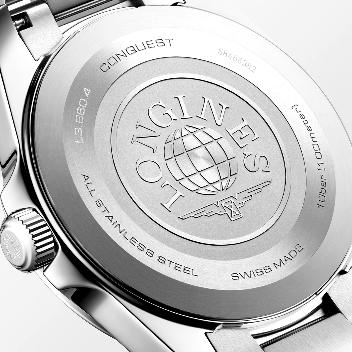 Conquest 41mm Blue Dial Steel Bracelet Watch