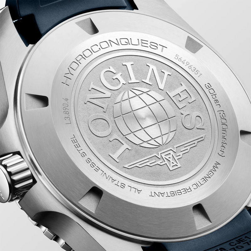 HydroConquest GMT 43mm Blue Dial Automatic Strap Watch