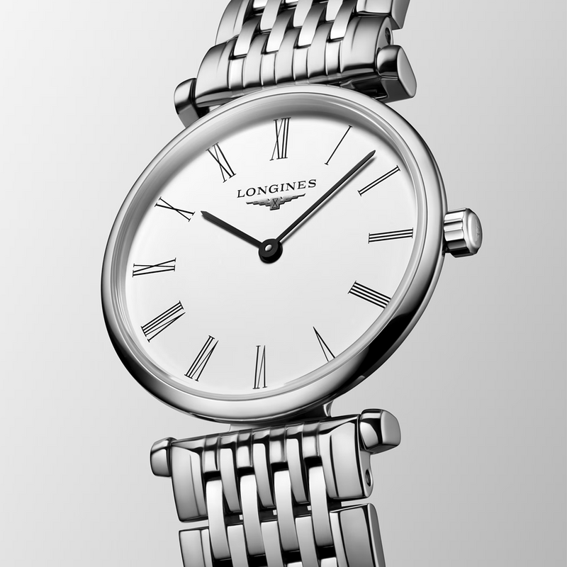 La Grande Classique 24mm White Dial Steel Bracelet Ladies Watch