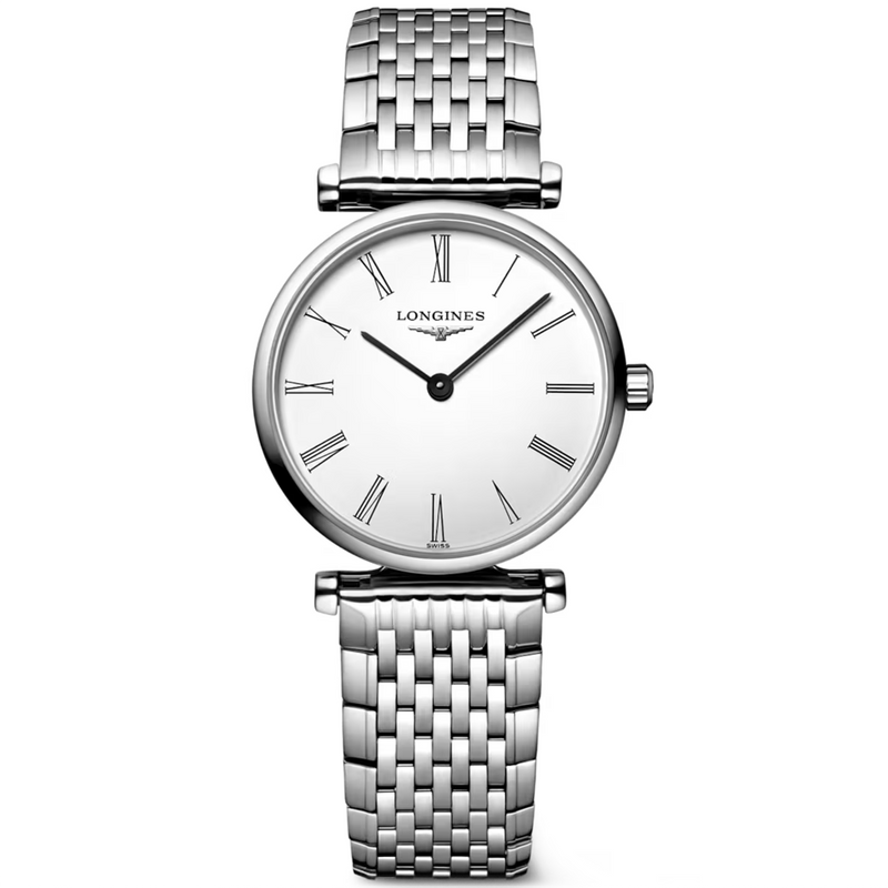 La Grande Classique 24mm White Dial Steel Bracelet Ladies Watch