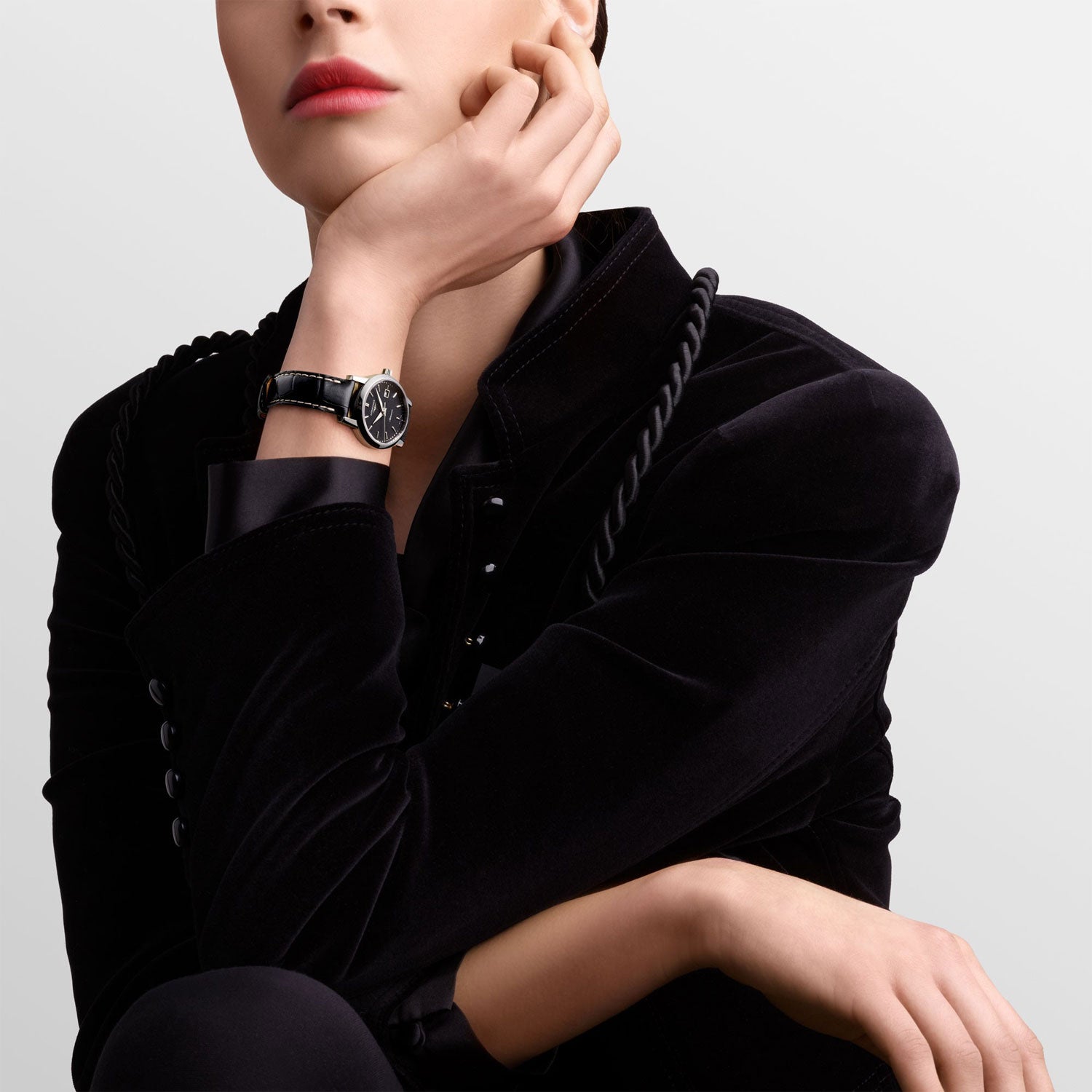 Longines 1832 30mm Black Dial Automatic Strap Watch