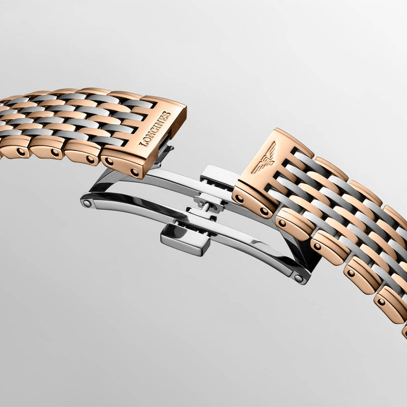 Longines La Grande Classique 29mm Steel and Rose Gold PVD Green Dial Quartz Bracelet Watch - Berry's Jewellers