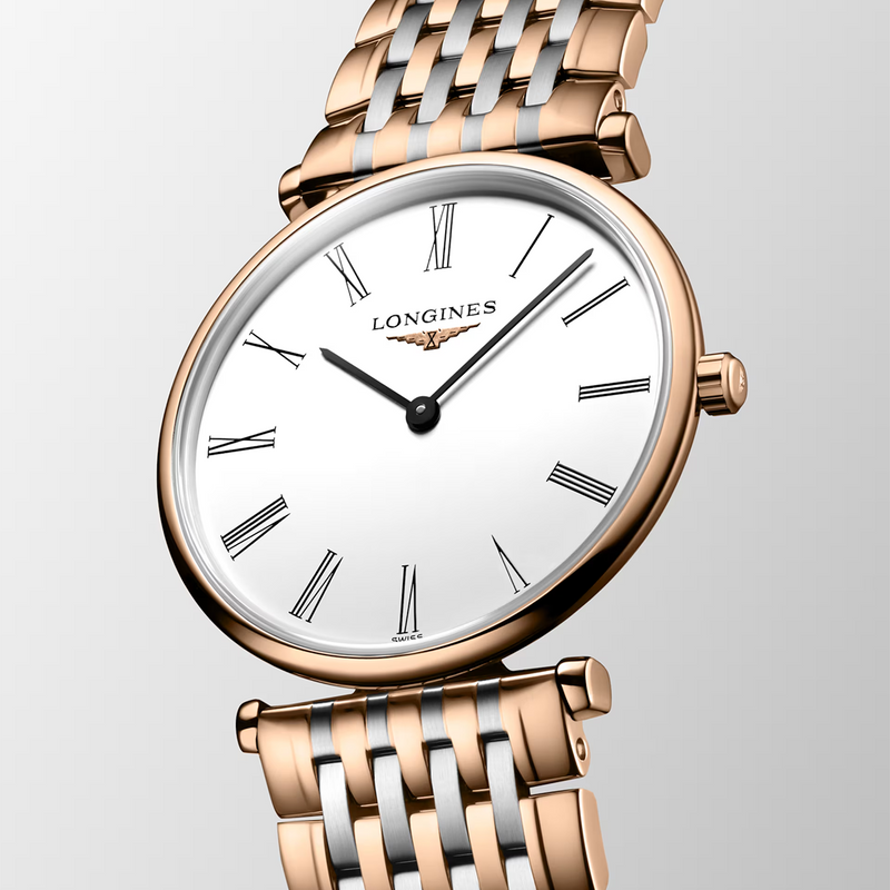 La Grande Classique 29mm White Dial Steel and Rose Gold PVD Watch