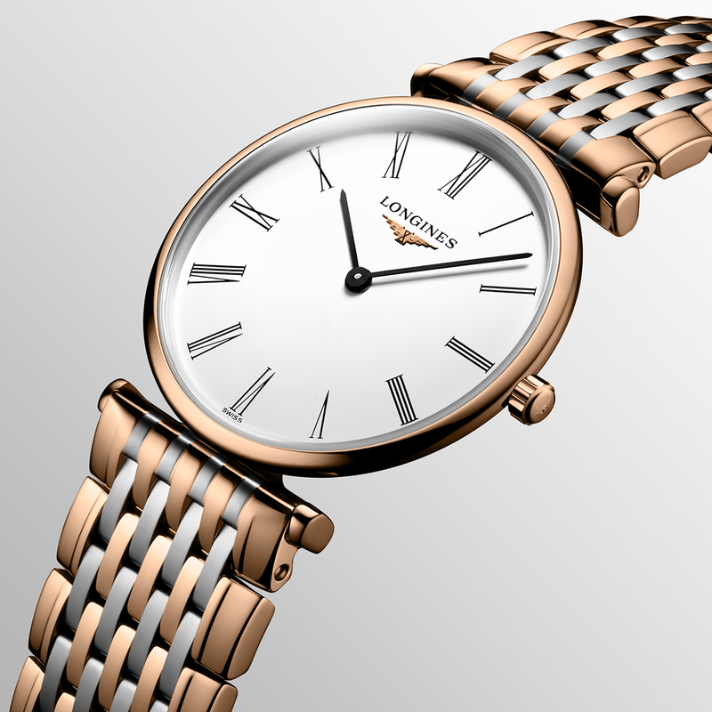 La Grande Classique 29mm White Dial Steel and Rose Gold PVD Watch