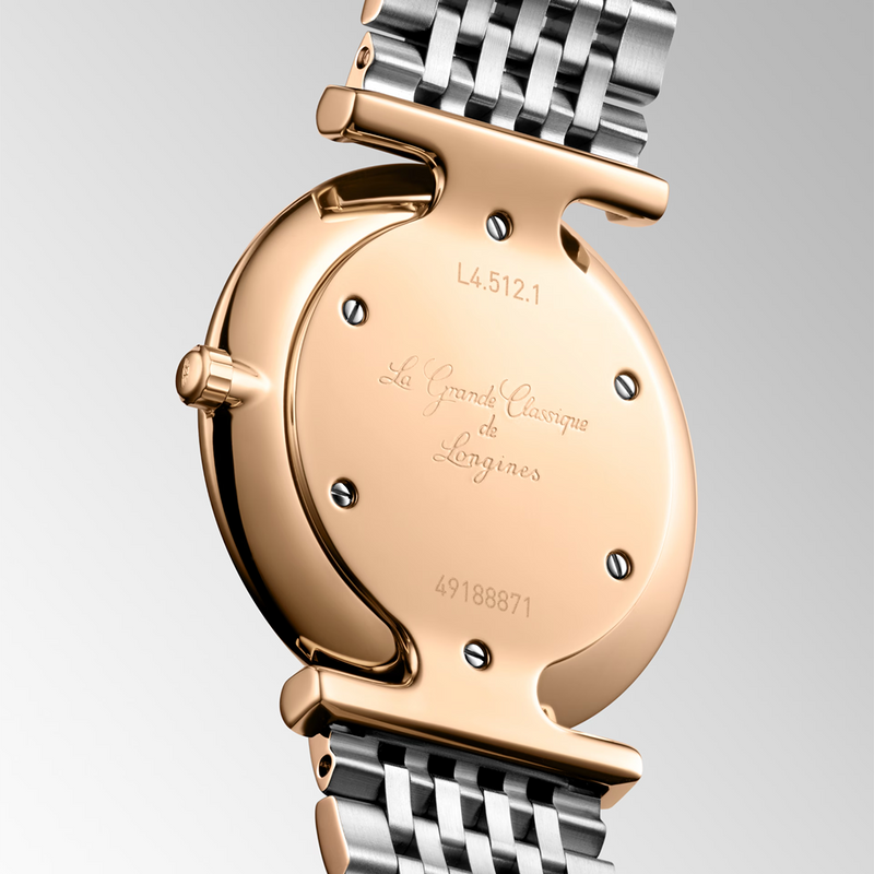 La Grande Classique 29mm White Dial Steel and Rose Gold PVD Watch