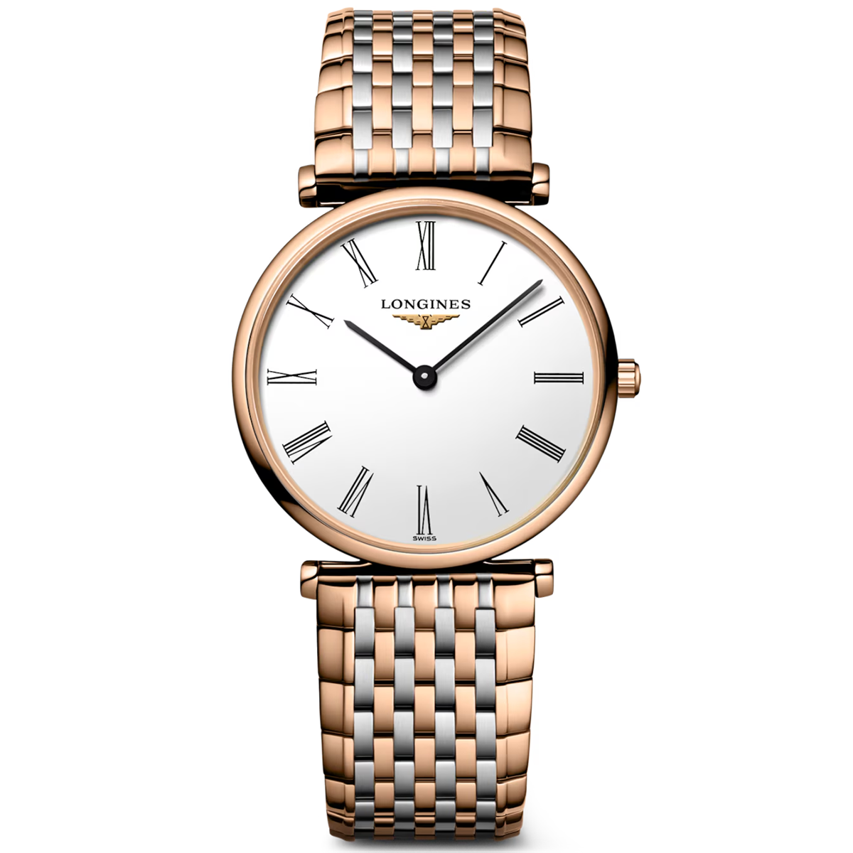 La Grande Classique 29mm White Dial Steel and Rose Gold PVD Watch