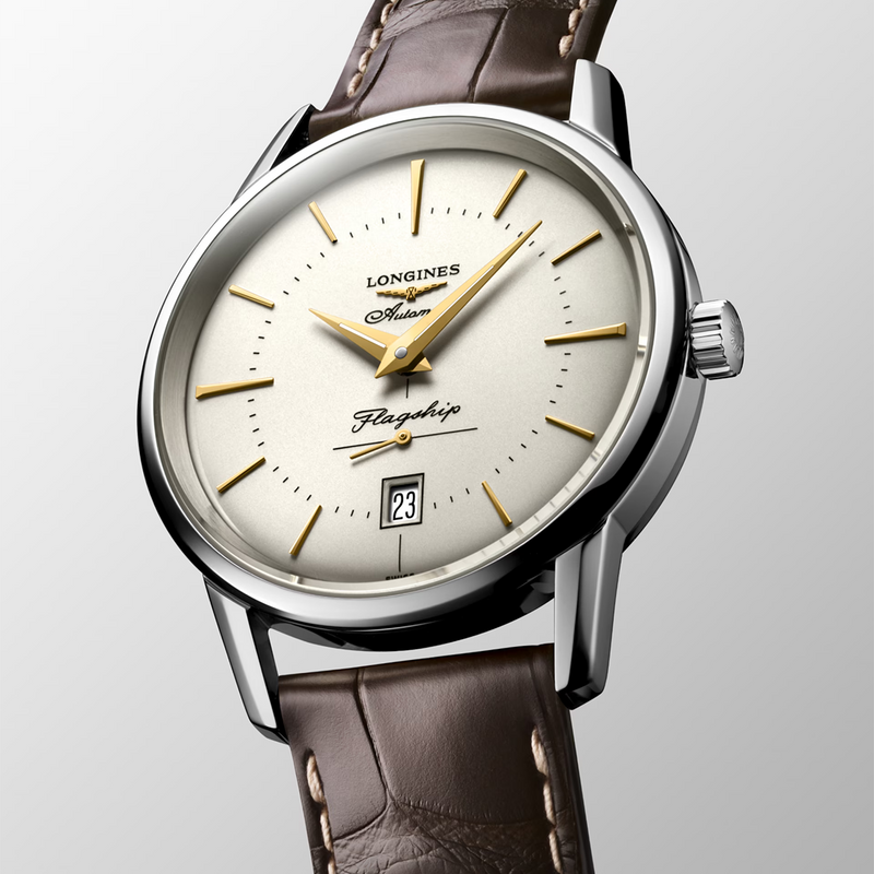 Flagship Heritage 38.5mm Ivory Dial Automatic Strap Watch