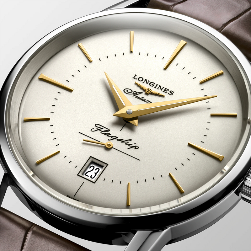 Flagship Heritage 38.5mm Ivory Dial Automatic Strap Watch