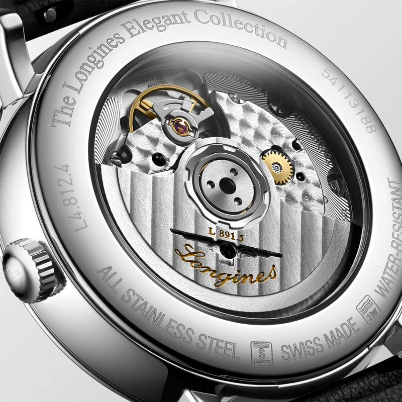Longines Elegant Collection 39mm Automatic Strap Watch - Berry's Jewellers