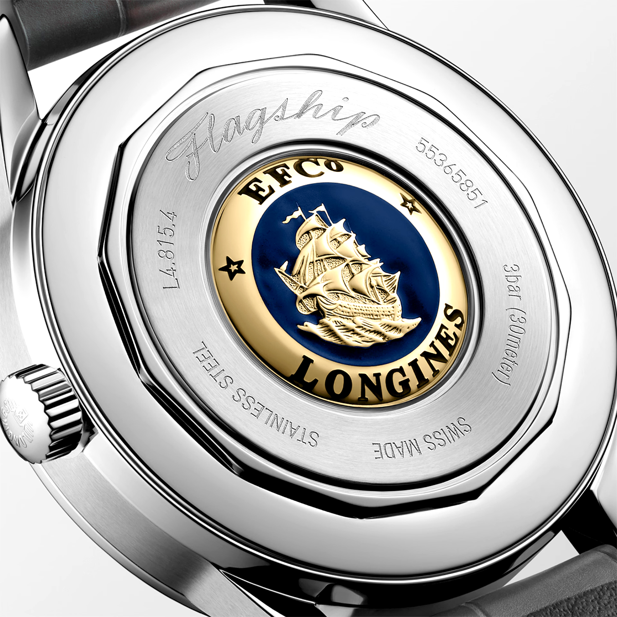 Flagship Heritage Moonphase 38.5mm Silver Dial Automatic Strap Watch