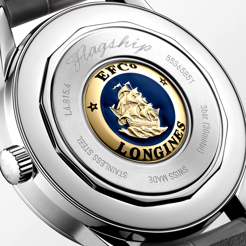 Flagship Heritage Moonphase 38.5mm Silver Dial Automatic Strap Watch