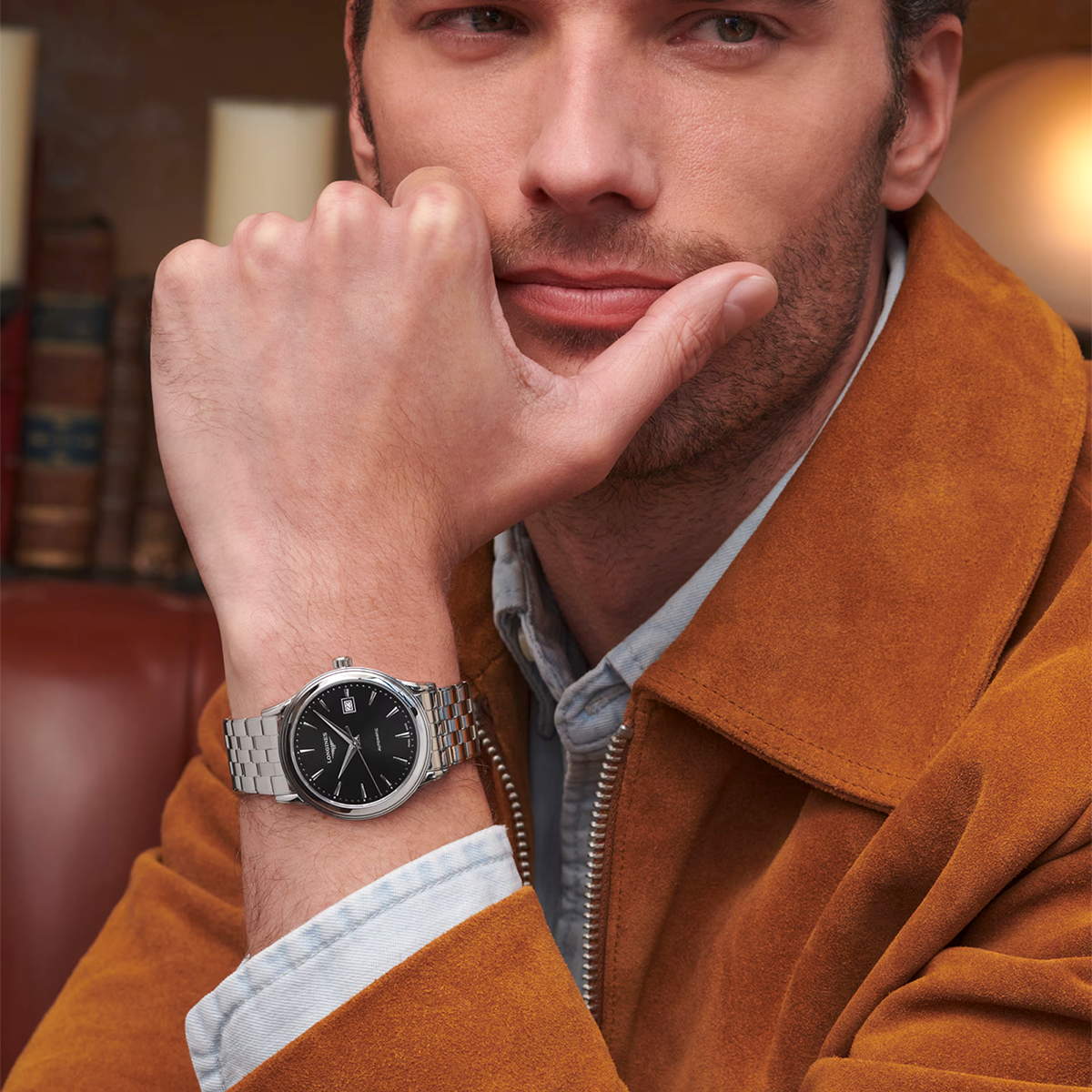 Flagship Classic 40mm Black Dial Steel Bracelet Automatic Watch