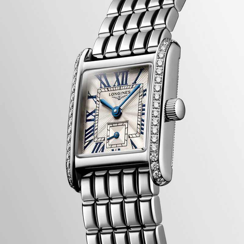 Mini DolceVita 21.5mm x 29mm Diamond Set Steel Bracelet Watch