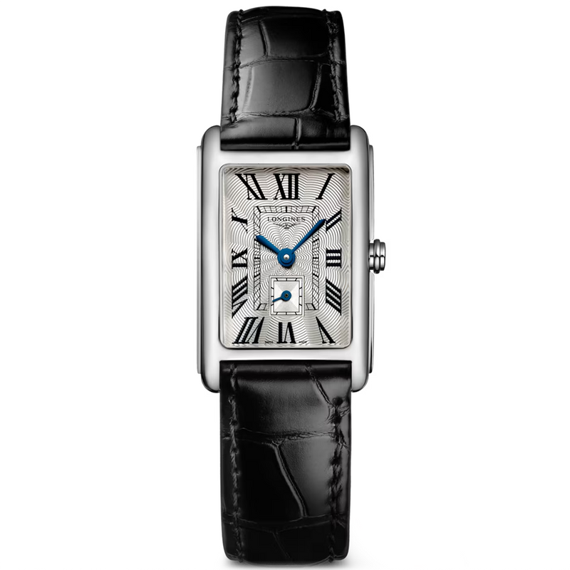 DolceVita 20.80mm x 32mm Silver Dial Black Strap Watch