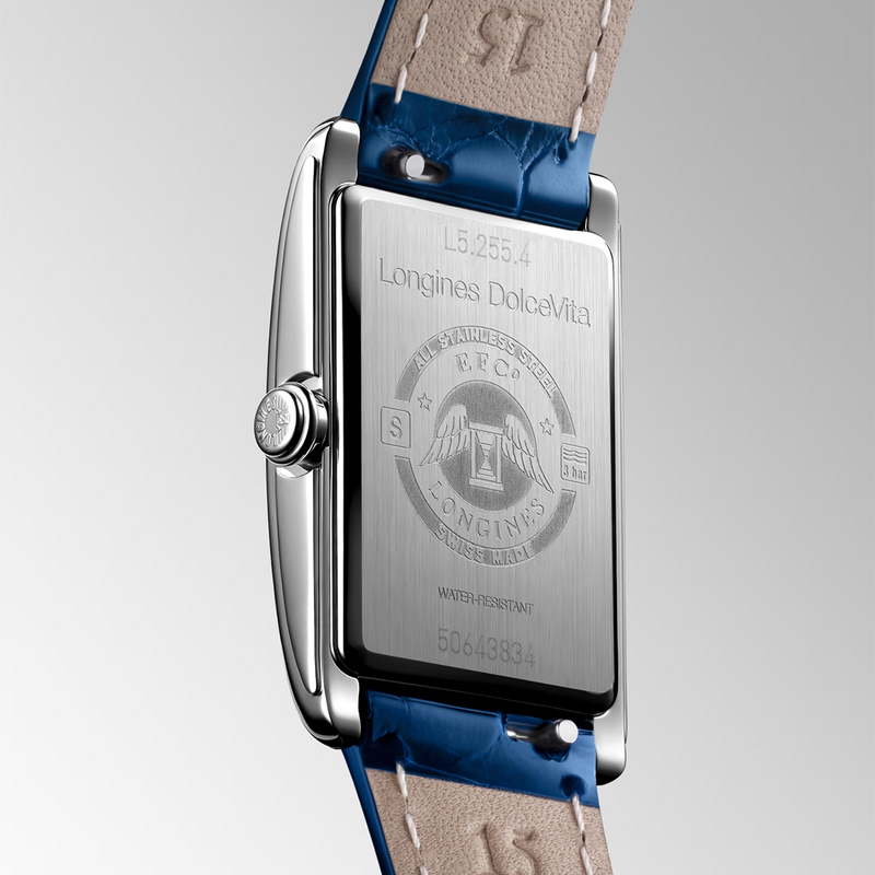 DolceVita 20.80mm x 32mm Silver Dial Blue Strap Ladies Watch