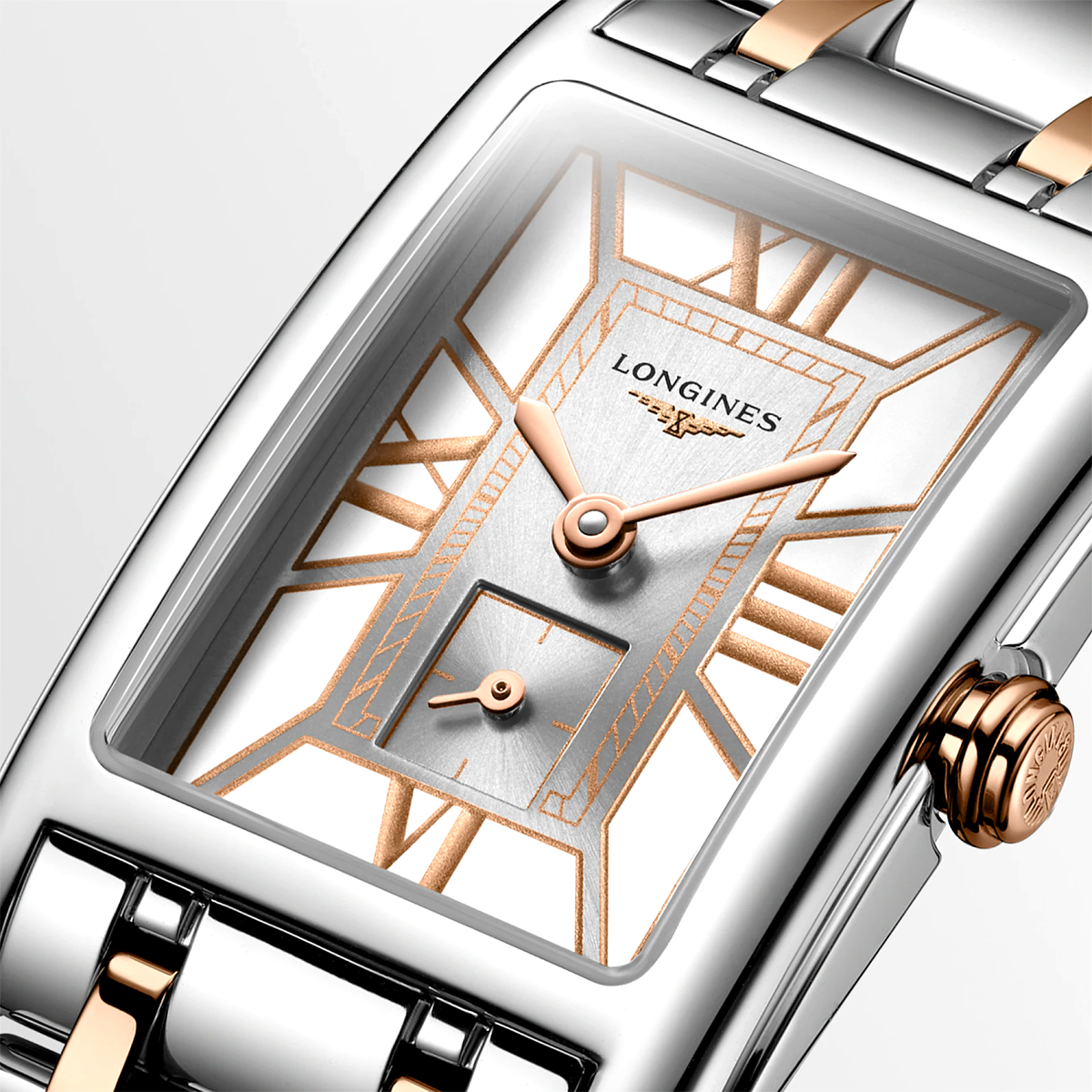 DolceVita 20.80mm x 32mm Steel & Rose Gold Ladies Bracelet Watch